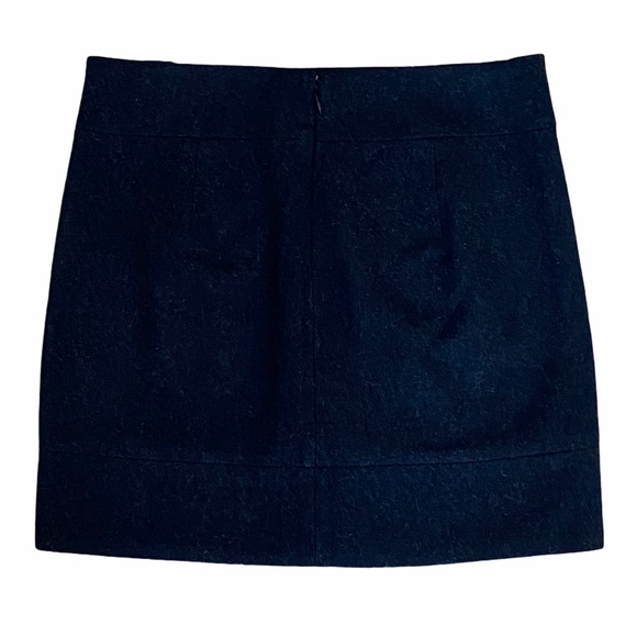 J. Crew Black Wool Dress Mini Skirt 2 - Picture 2 of 9